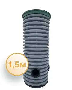 Дренажный колодец d460 h1500 с зеленой крышкой (отводы 110 мм) 1